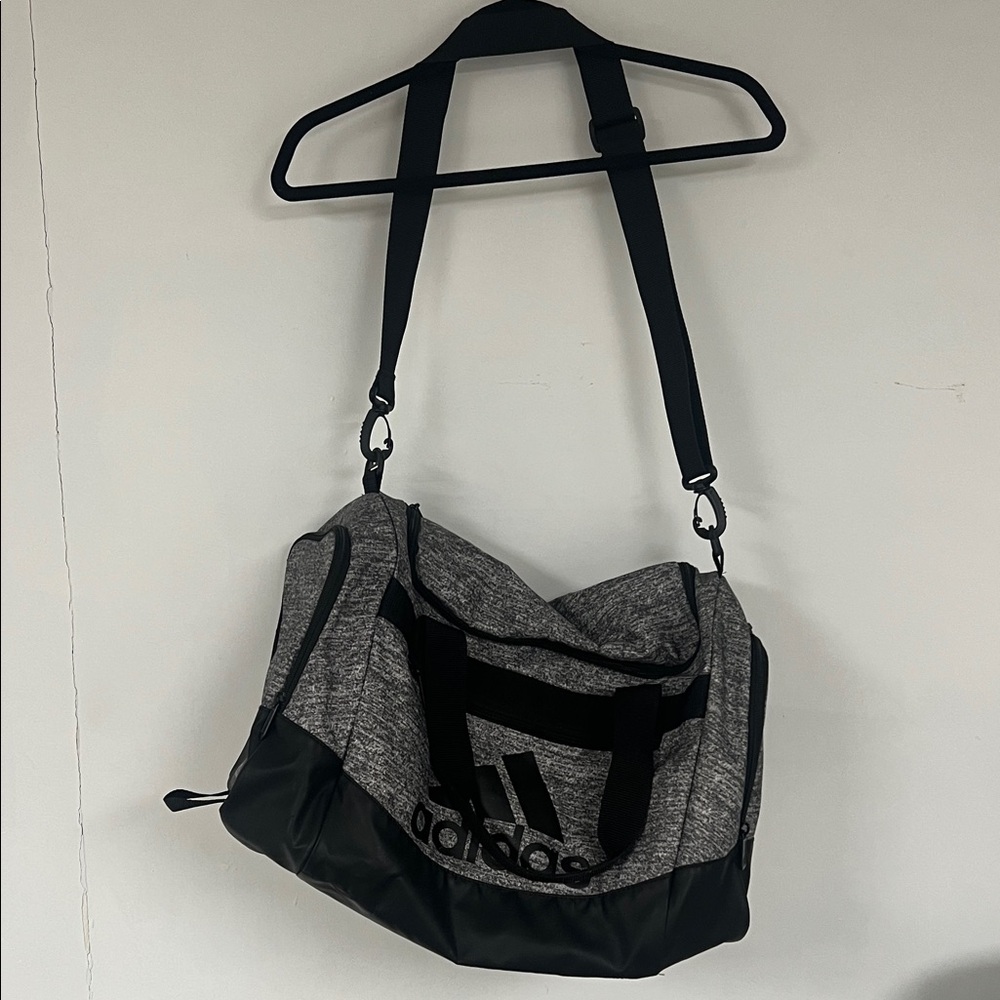 Adidas Gray and Black Men's Gym Bag